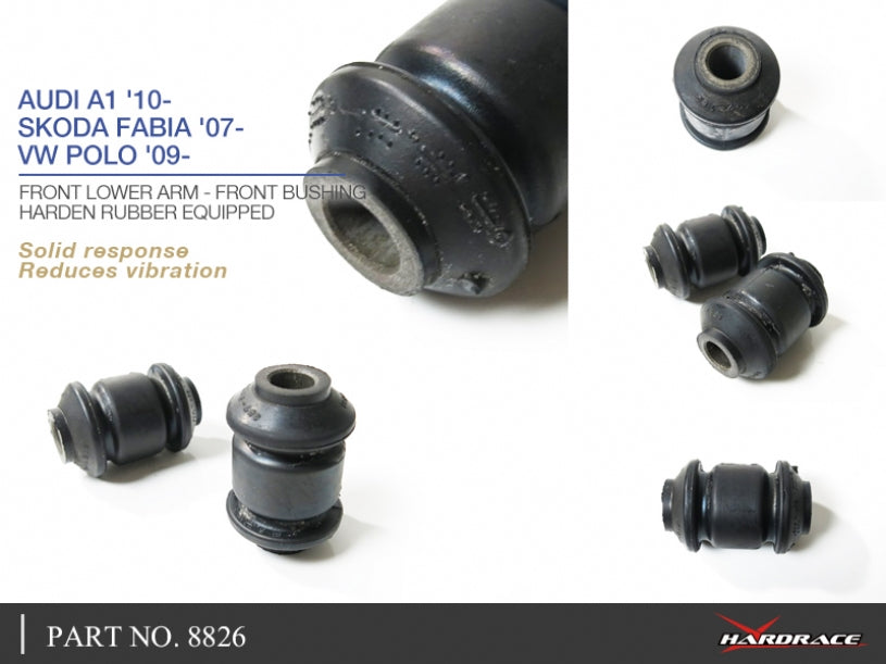 Set bucse brat suspensie inferior fata, capat fata Hardrace pentru Audi A1 / A3 / Skoda Fabia / Volkswagen Polo - 8826