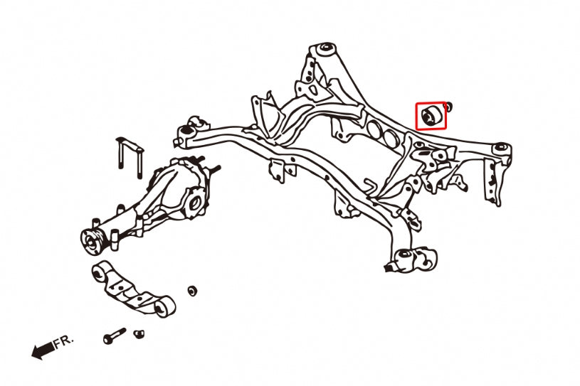 Set bucse diferential punte spate Hardrace pentru Subaru Impreza / Legacy - 6954