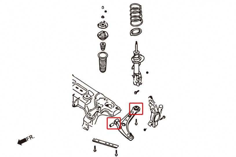 Set bucse brat suspensie inferior fata Hardrace pentru Ford Fiesta / Fiesta ST / Mazda Mazda 2 - 7709