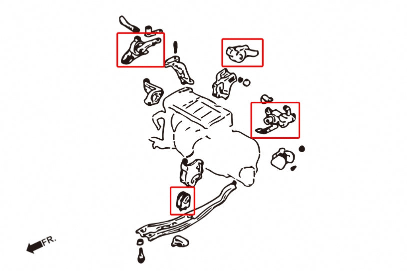 Tampon motor durificat Hardrace pentru Mazda 323 / Premacy - 6295