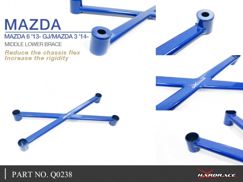Bara rigidizare inferior central Hardrace pentru Mazda Mazda 3 / Mazda 6 - Q0238