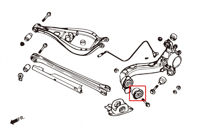 Set bucse brat longitudinal spate Hardrace pentru BMW M3 / Seria 3 - 7260