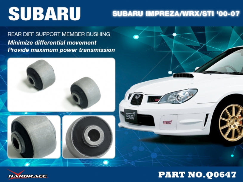 Set bucse suport diferential spate Hardrace pentru Subaru Impreza - Q0647