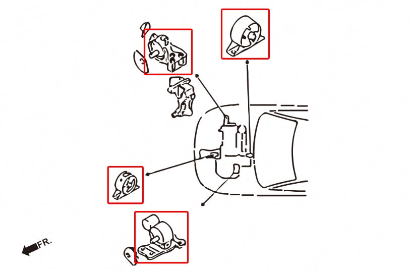 Tampon motor durificat Hardrace pentru Mitsubishi Colt / Lancer - 5831