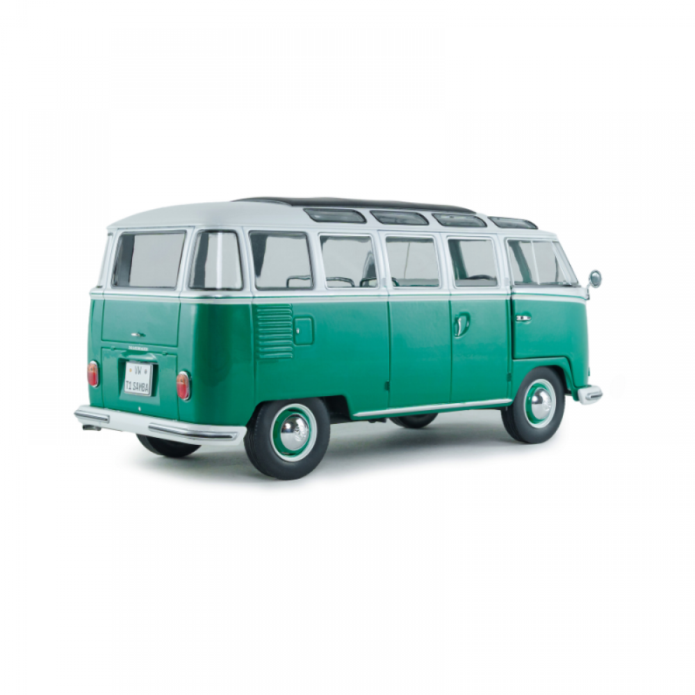 Macheta Volkswagen T1 Samba Green-White 1962 scara 1:18 Solido