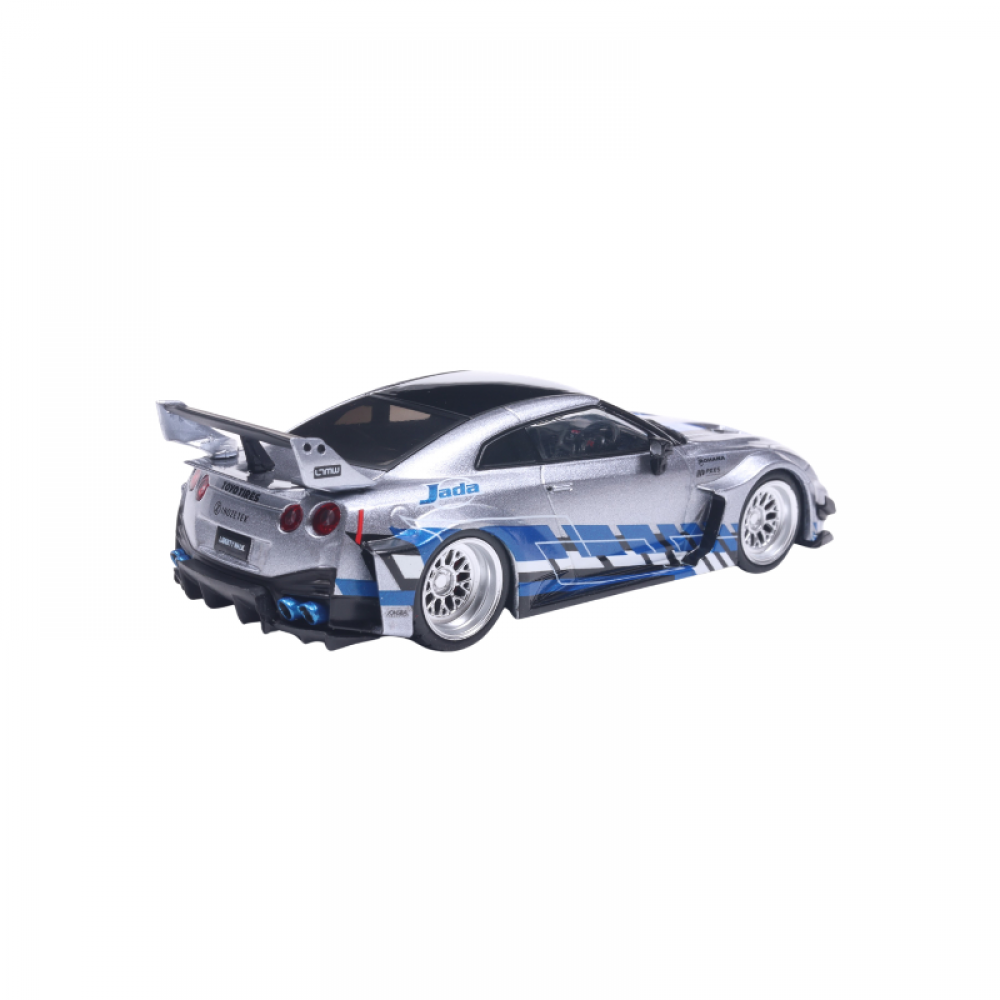 Macheta Nissan GT-R (R35) Liberty Walk Silhouette Argintiu 2020 scara 1:43 Solido