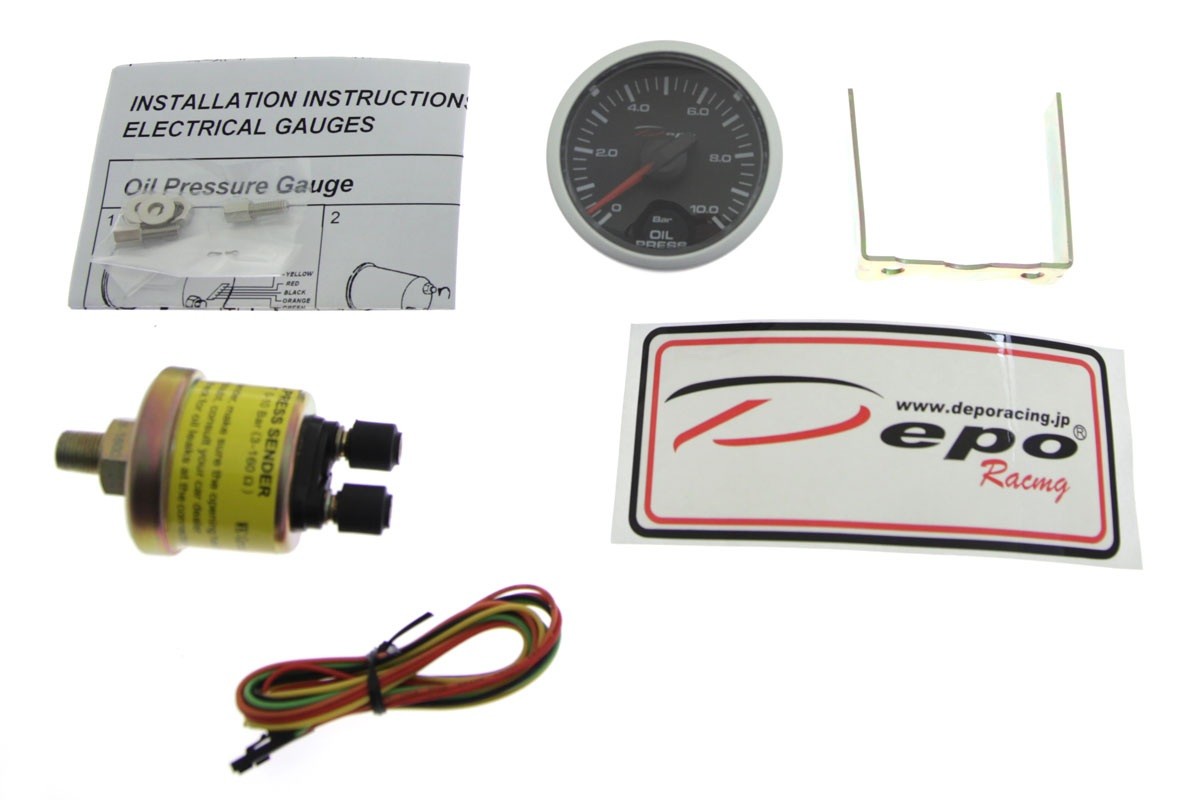 Ceas Presiune Ulei Depo Racing CSM 52 mm (0-10 bar)
