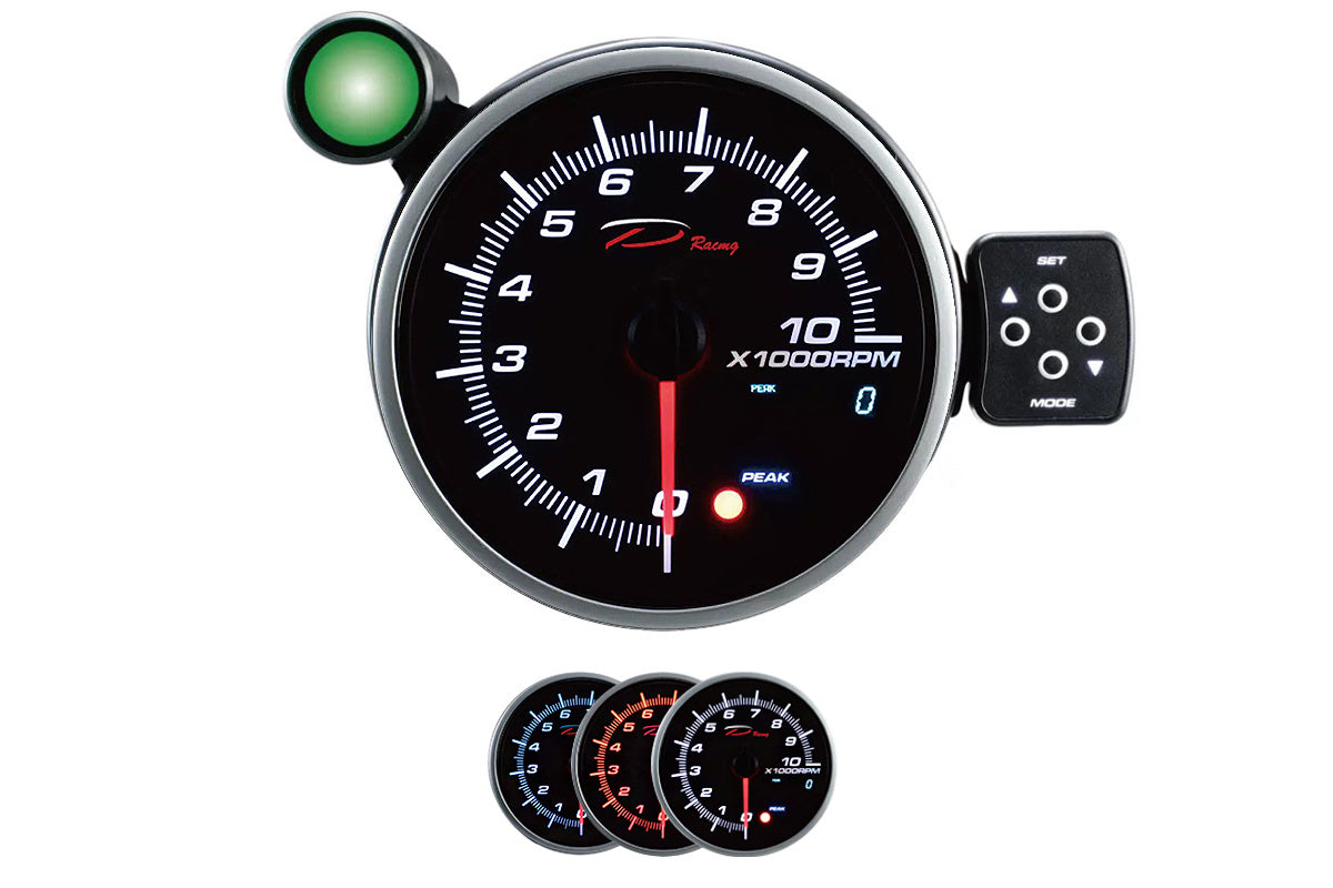 Turometru Programabil cu Shift Light Depo Racing PK-NWA 95 mm (0-10000 rpm) Benzina