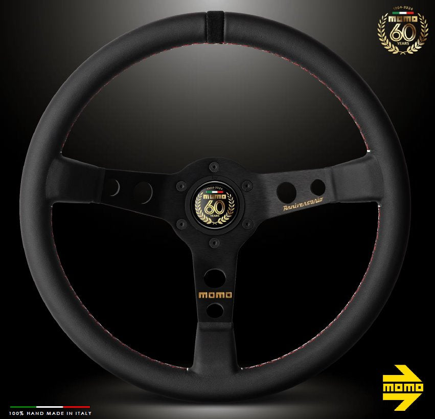 Volan Sport MOMO Mod.07 Heritage Wood 350mm lemn negru