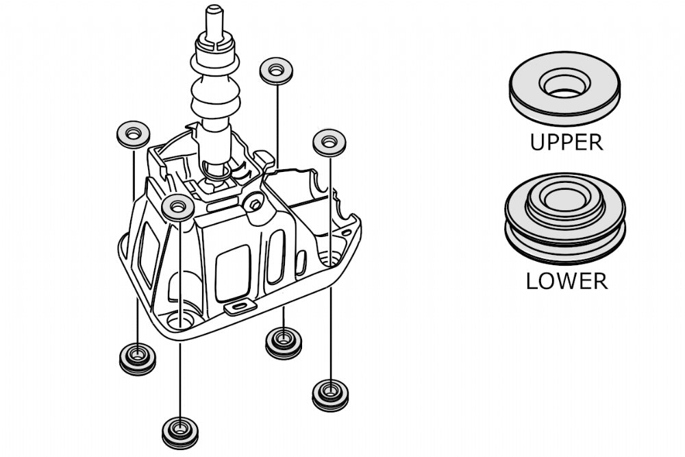 Set bucse prindere timonerie Hardrace pentru Toyota GR Corolla / GR Yaris - Q1065