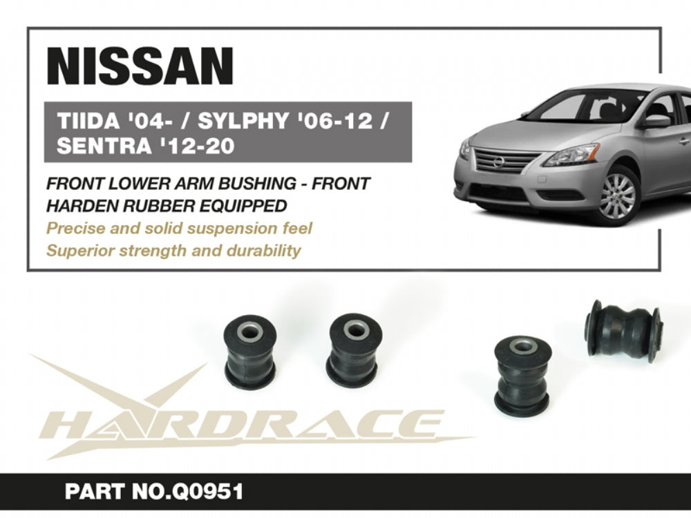 Set bucse brat suspensie inferior fata, capat fata Hardrace pentru Nissan Cube / Micra - Q0951