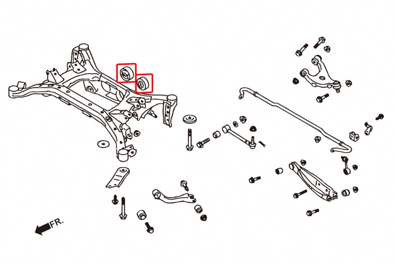 Set bucse diferential spate Hardrace pentru Subaru BRZ / Toyota GR 86 / GT86 - 7494