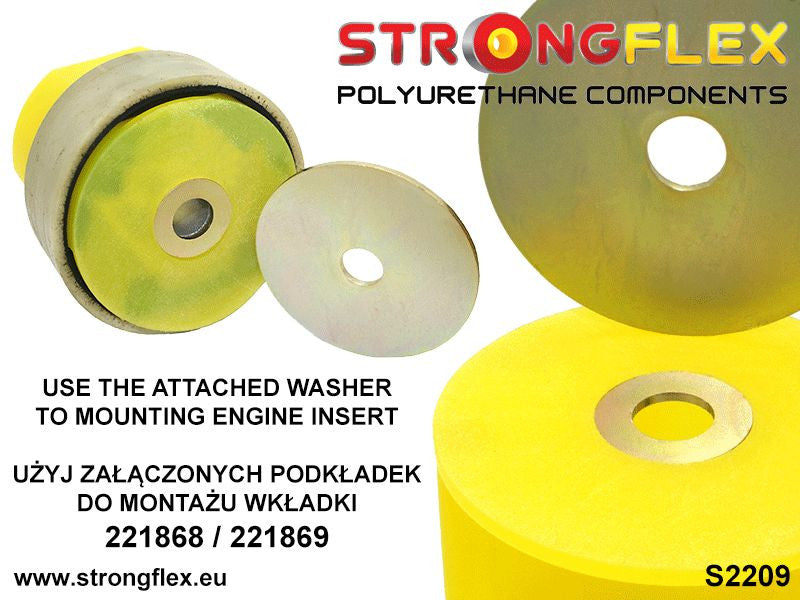 Schema montaj - Insertie poliuretan Strongflex tampon motor inferior - Audi A3 / S3 / RS3, TT / TTS / TTRS / Seat Leon - 221869B