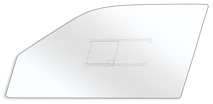 Geam Usa Fata Policarbonat Peugeot 106 cu Slider, Canale Originale