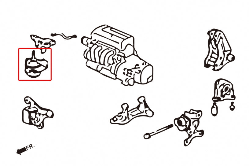 Tampon motor durificat Hardrace pentru Honda Civic / Integra - 7941