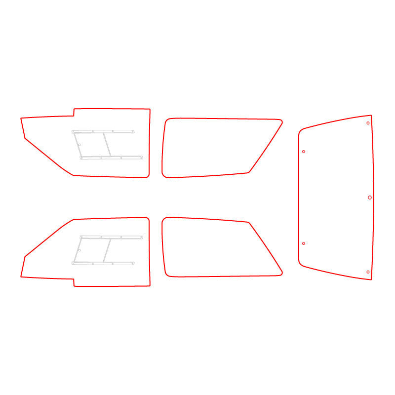 Set 5 Geamuri Policarbonat Citroen AX, Slider Optional