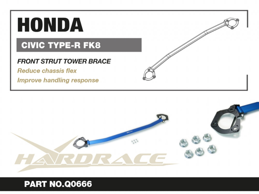 Bara rigidizare telescoape fata Hardrace pentru Honda Civic - Q0666