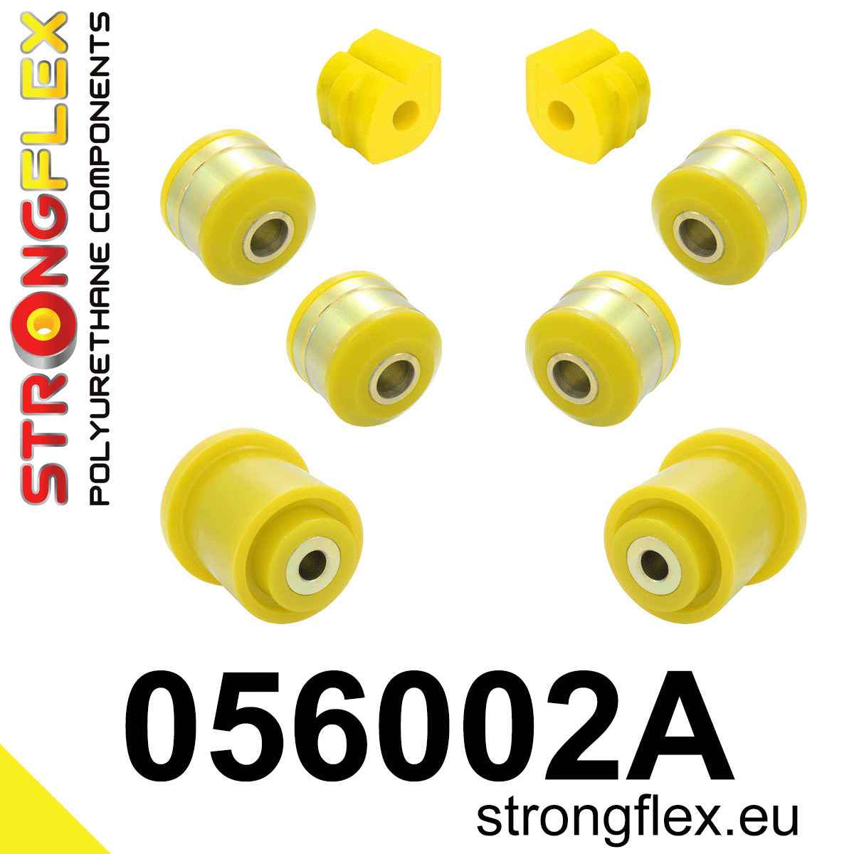 Kit bucse poliuretan Strongflex suspensie fata si punte spate SPORT - Citroen C2, Citroen C3 ... - 056002A