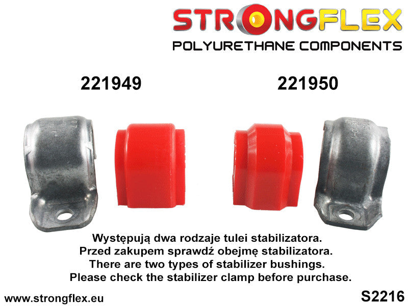 Schema montaj - Kit bucse poliuretan Strongflex suspensie spate SPORT - Audi A3 / S3 / RS3, TT / TTS / TTRS / Seat Leon - 226227A