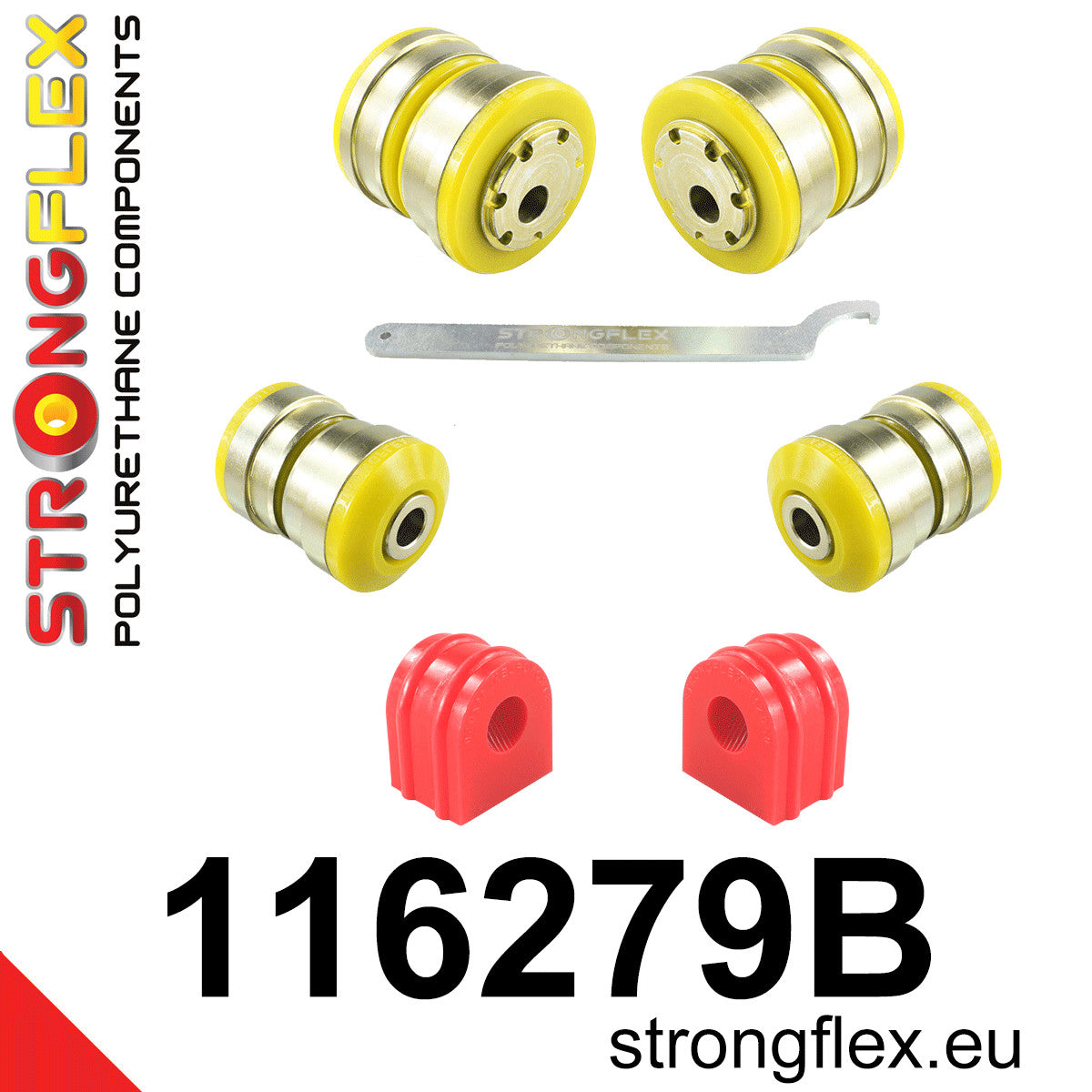 Kit bucse poliuretan Strongflex suspensie fata - Mercedes-Benz SLK - 116279B