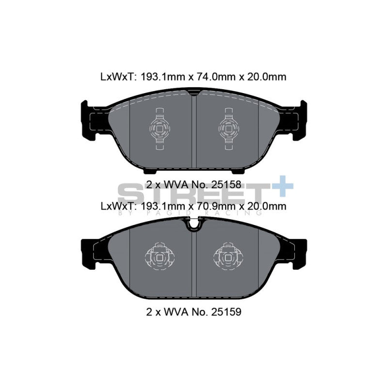 Placute Frana Fata Pagid Street+ T8109 - Audi A6 C7