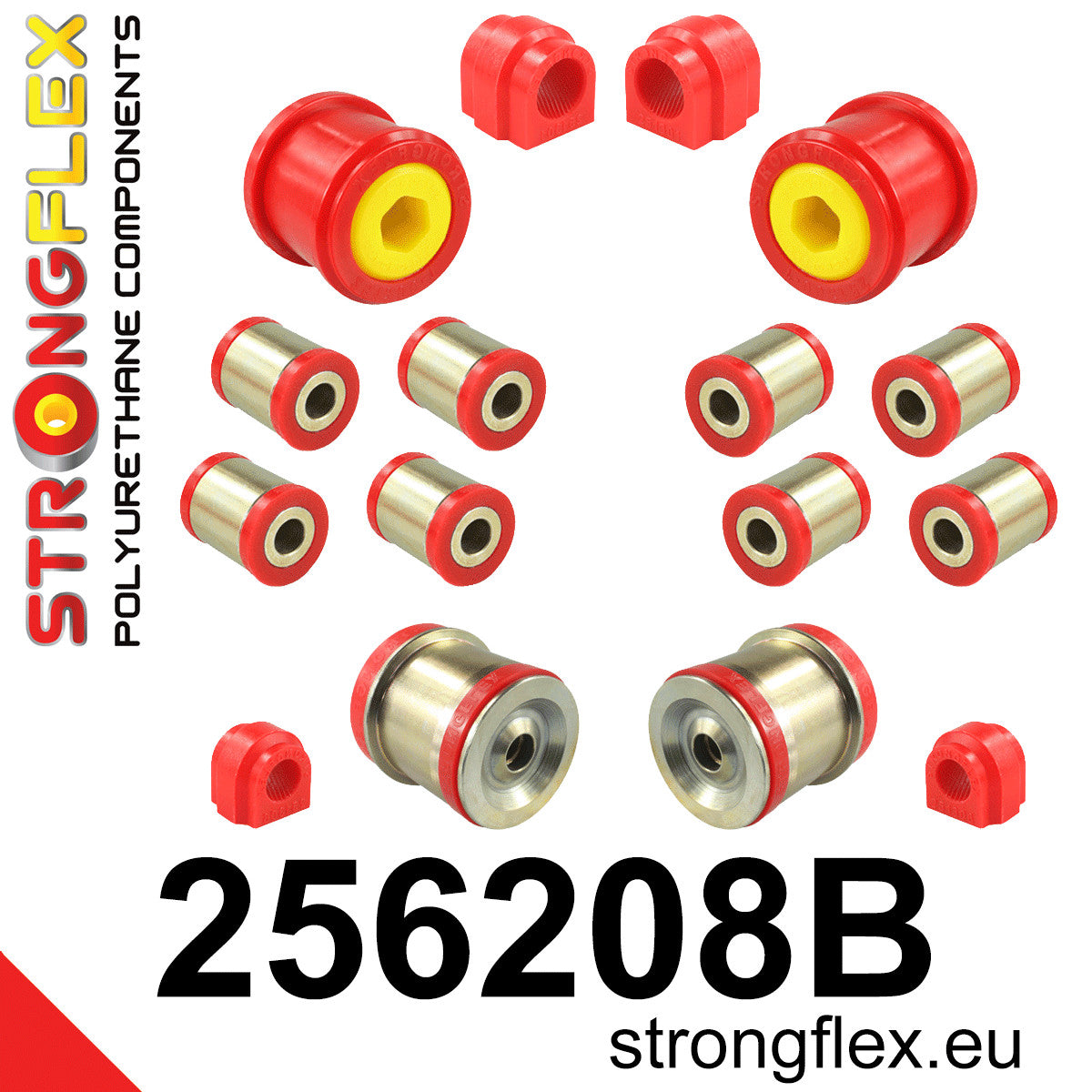 Kit complet bucse poliuretan Strongflex pentru suspensie - Mini R55 - 256208B