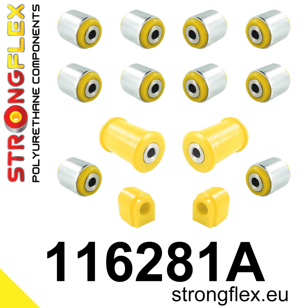 Kit bucse poliuretan Strongflex suspensie spate SPORT - Mercedes-Benz A-CLASS, Mercedes-Benz B-CLASS ... - 116281A