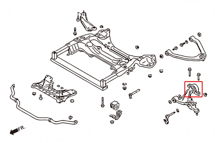 Set bucse brat suspensie brat suspensie inferior fata Hardrace pentru Infiniti G / Nissan 370Z - 7965