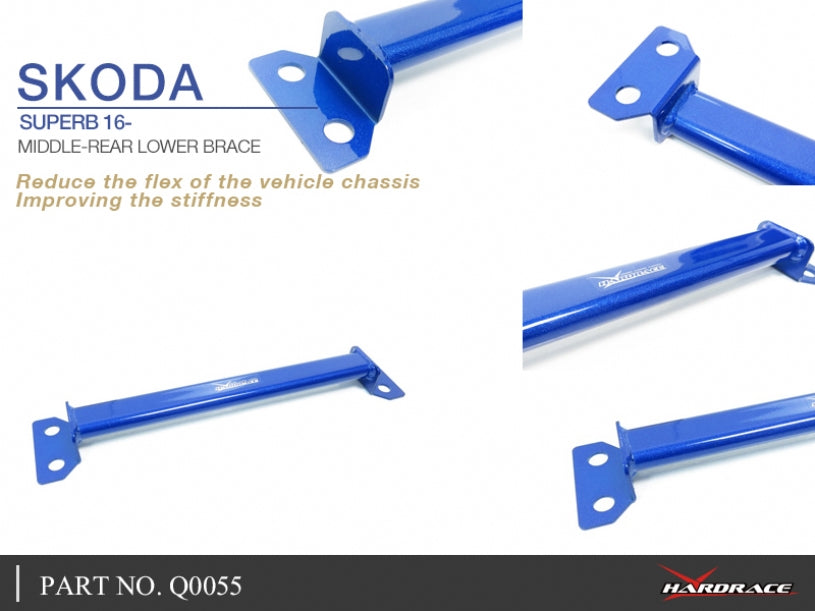 Bara rigidizare inferior spate central Hardrace pentru Skoda Superb - Q0055