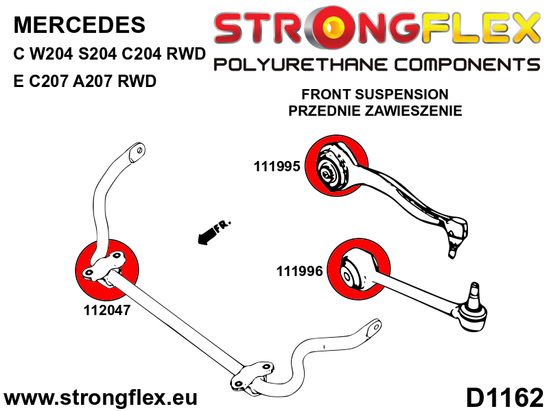 Brat fata - bucsa fata SPORT - poliuretan Strongflex - Mercedes-Benz SLK, Mercedes-Benz C-CLASS ... - 111995A