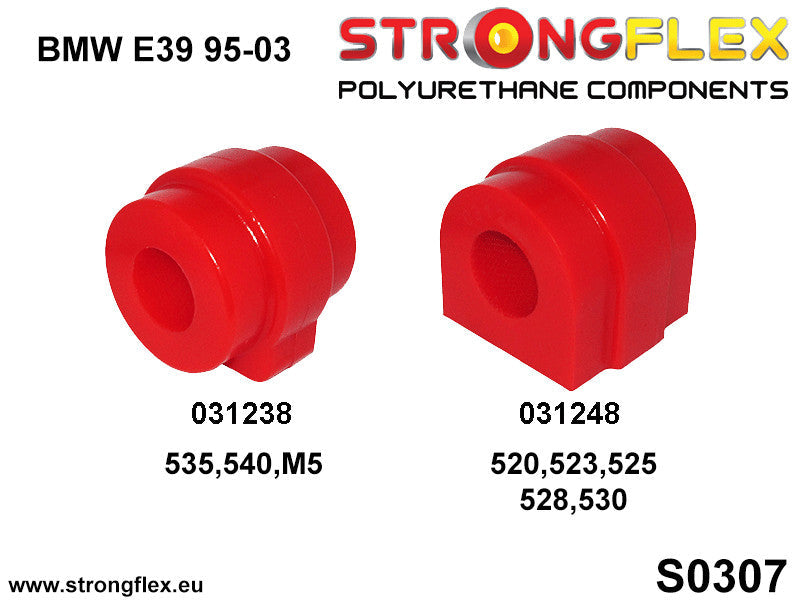 Schema montaj - Bucsa poliuretan Strongflex bara stabilizatoare fata SPORT - BMW Seria 1, Seria 3, Seria 5, Z4 - 031248A