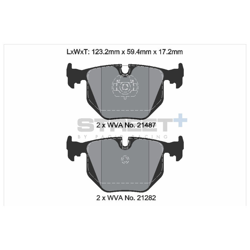 Placute Frana Spate Pagid Street+ T8223 - BMW Seria 3 E46