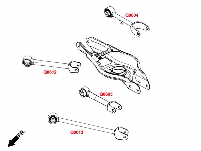 Kit corectie camber spate Hardrace pentru BYD Seal / Tesla Model 3 / Model Y - Q0604