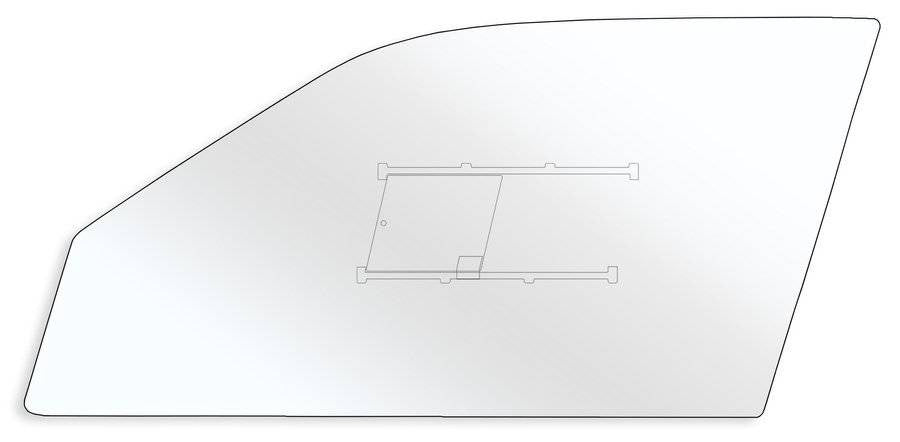 Geam Usa Fata Policarbonat Opel Corsa C cu Slider, Canale Originale
