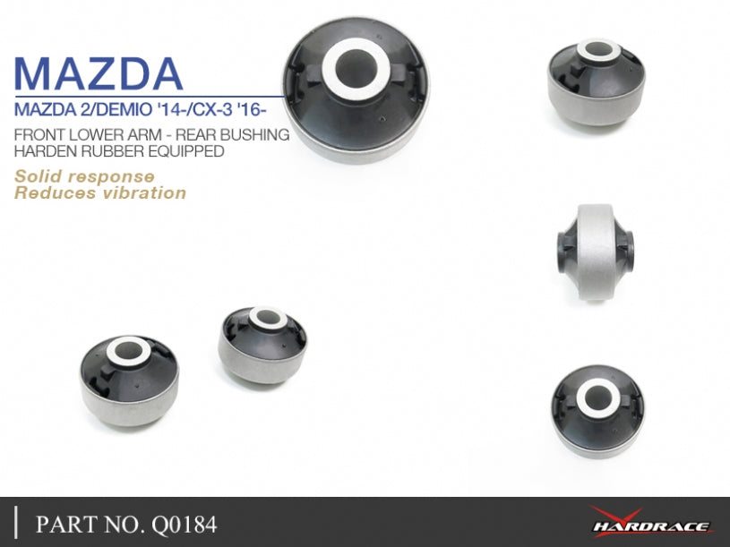 Set bucse brat suspensie inferior fata, capat spate Hardrace pentru Mazda CX-3 / Mazda 2 - Q0184