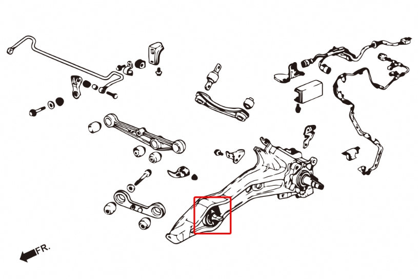 Set bucse brat longitudinal spate Hardrace pentru Honda Integra - 6385