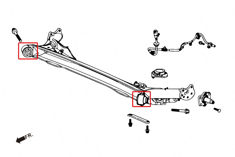 Set bucse brat longitudinal spate Hardrace pentru Honda Jazz - 7643