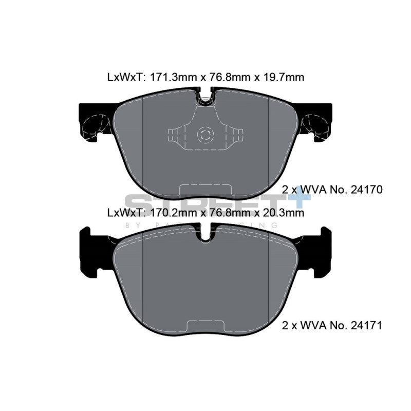 Placute Frana Fata Pagid Street+ T8060 - BMW X4 F26, BMW X5 M E70