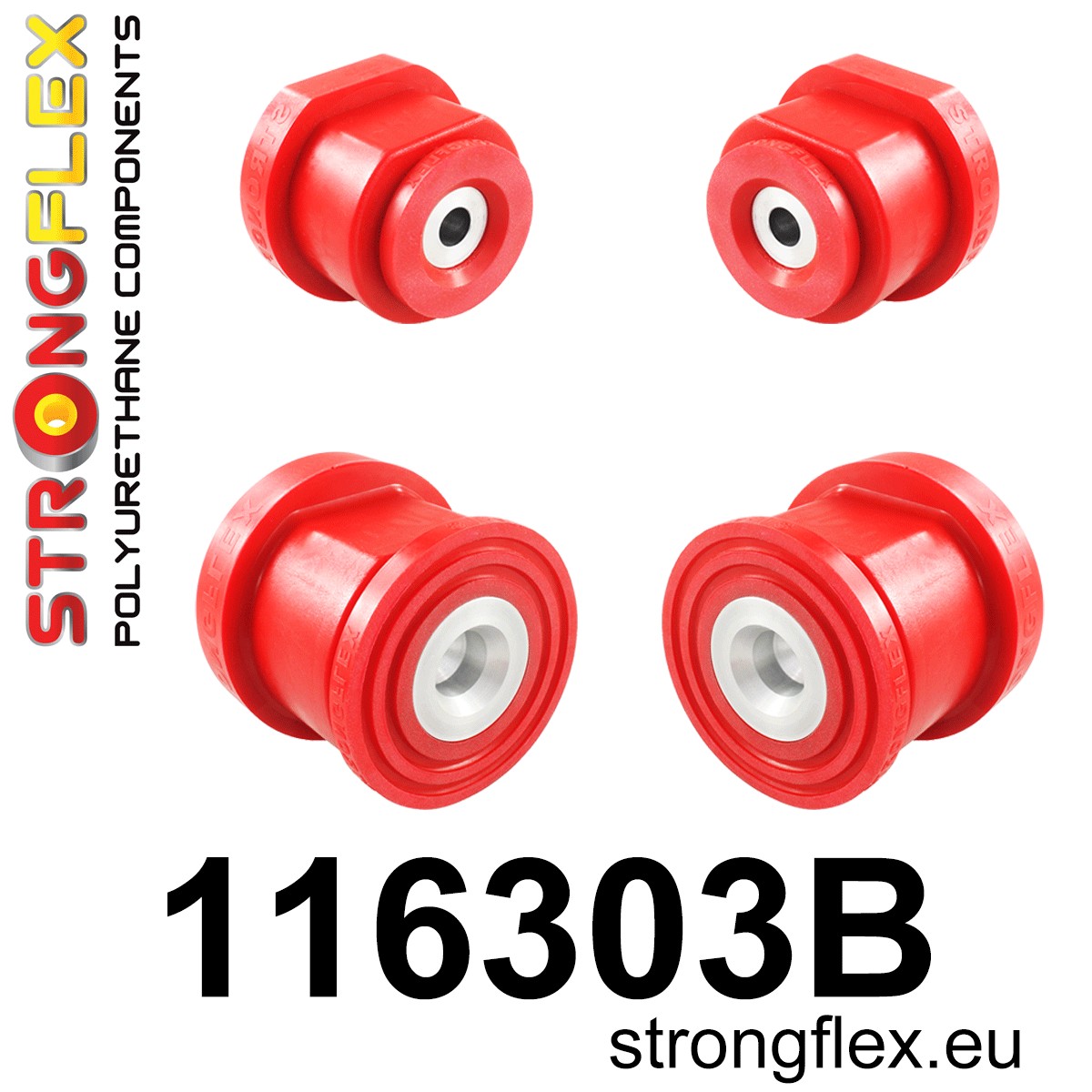 Kit bucse poliuretan Strongflex jug spate - Mercedes-Benz CLK, Mercedes-Benz SLK ... - 116303B