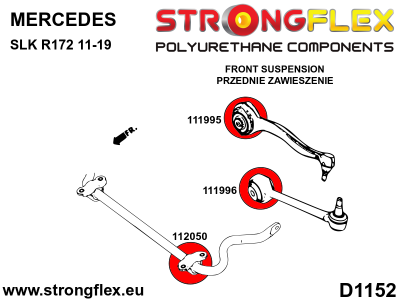 Kit complet bucse poliuretan Strongflex pentru suspensie - Mercedes-Benz SLK - 116307B