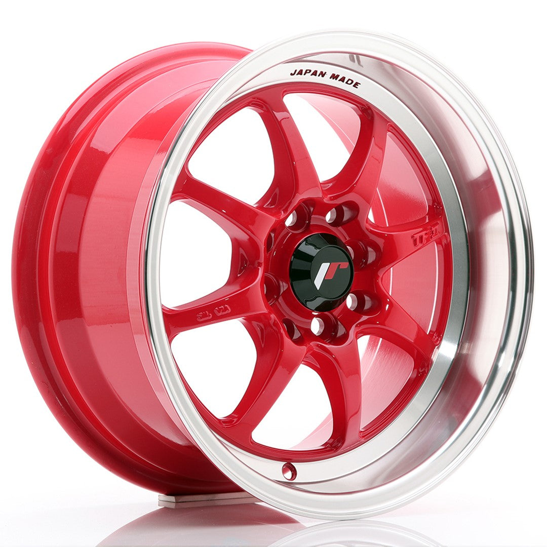 Jante Japan Racing TFII R15 7.5J ET30 Rosu - PCD Configurabil