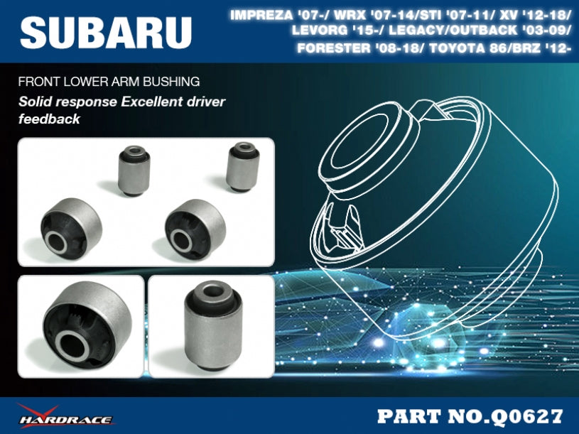 Set bucse brat suspensie inferior fata Hardrace pentru Subaru BRZ / Forester / Toyota GR 86 / GT86 - Q0627