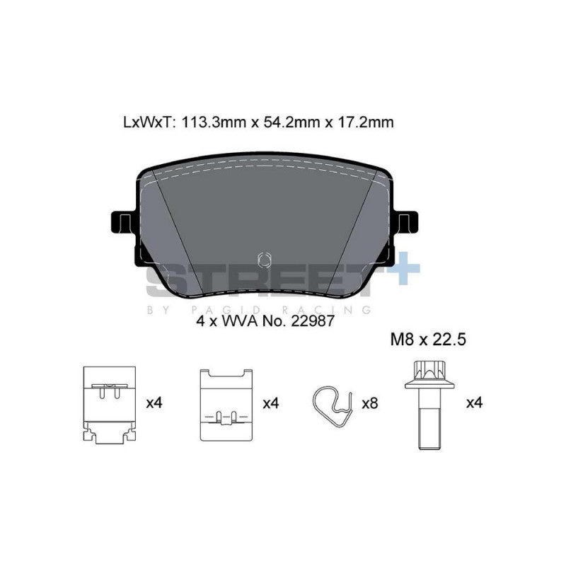 Placute Frana Spate Pagid Street+ T8213 - Mercedes-Benz A35 AMG W177