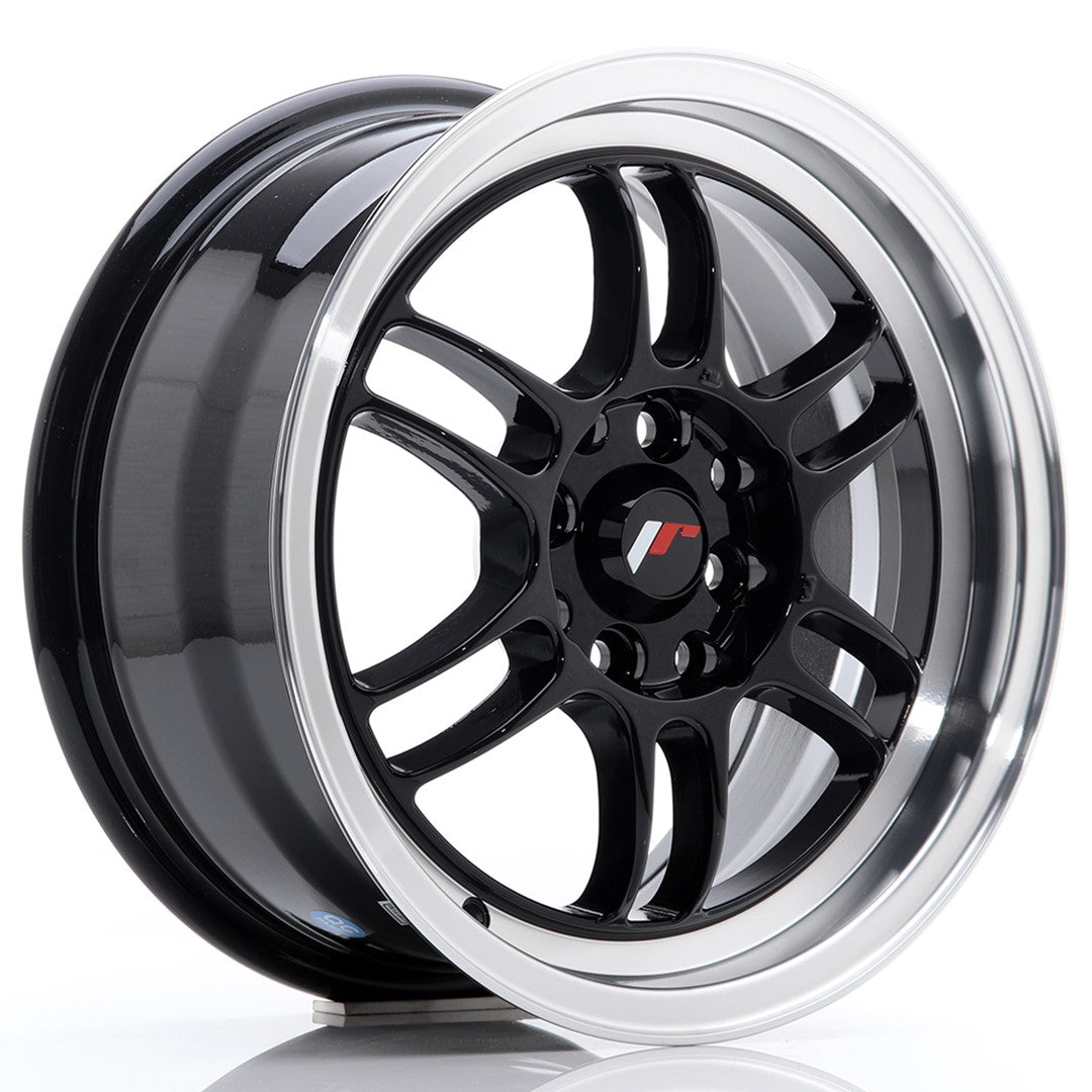 Jante Japan Racing JR7 R15 7J ET38 Negru Lucios cu Buze CNC - PCD Configurabil
