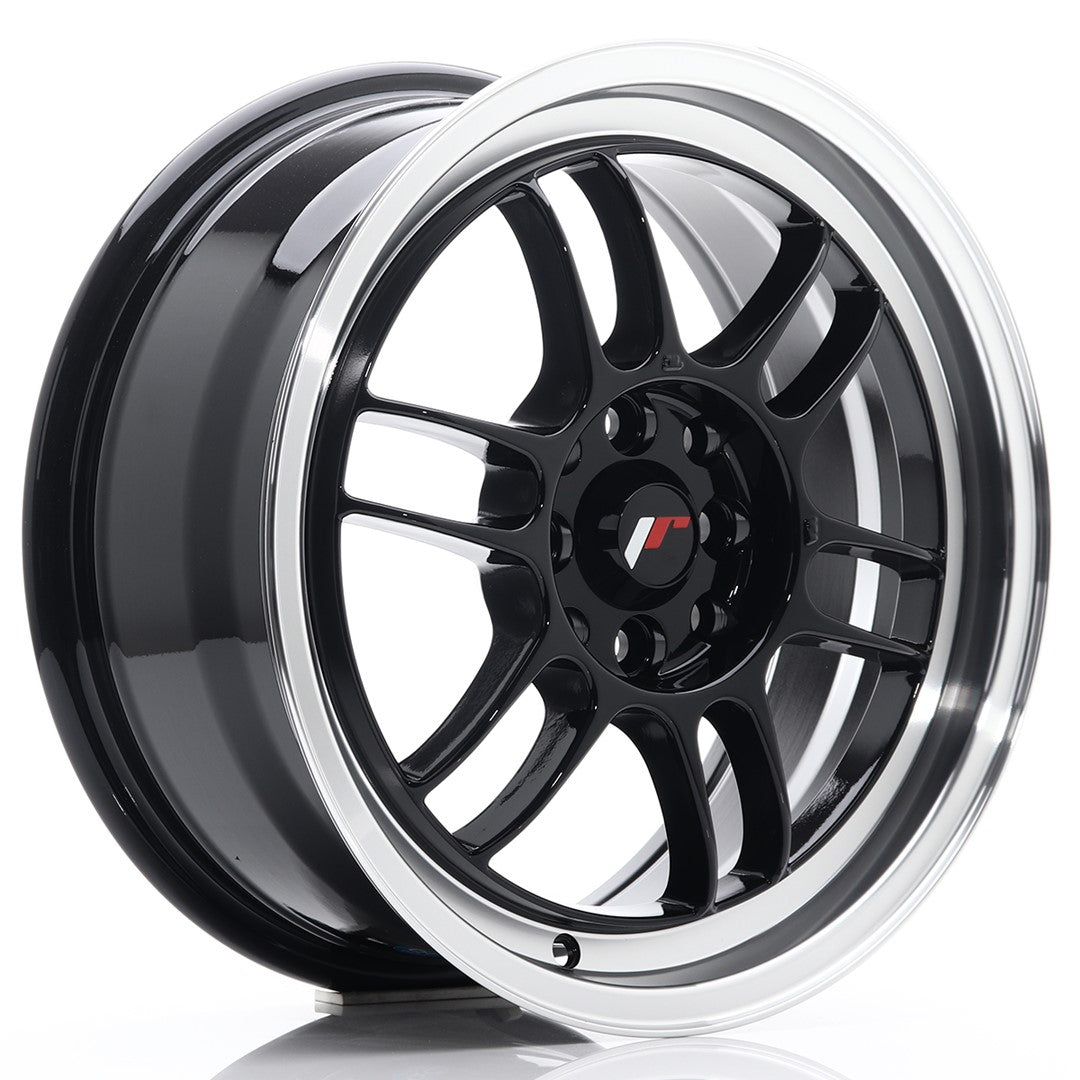 Jante Japan Racing JR7 R16 7J ET38 Negru Lucios cu Buze CNC - PCD Configurabil