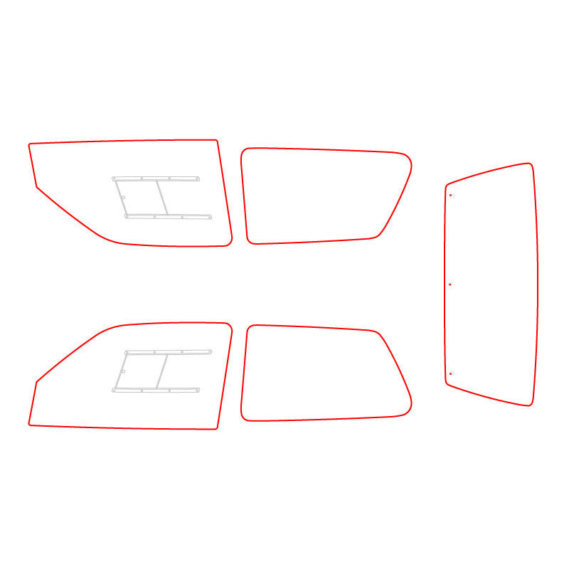 Set 5 Geamuri Policarbonat Volkswagen Golf 3, Slider Optional