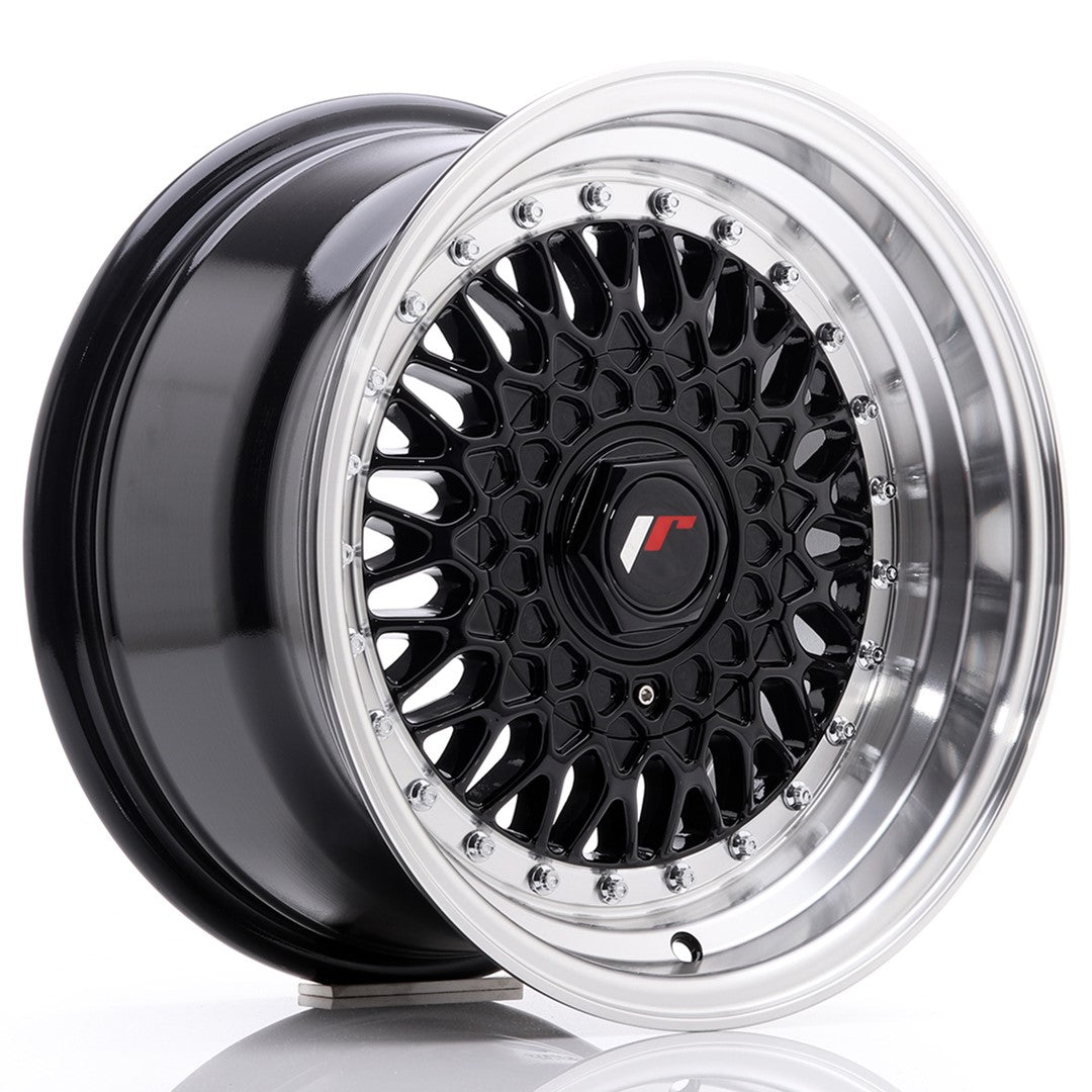 Jante Japan Racing JR9 R15 8J ET20 Negru Lucios cu Buze CNC - PCD Configurabil