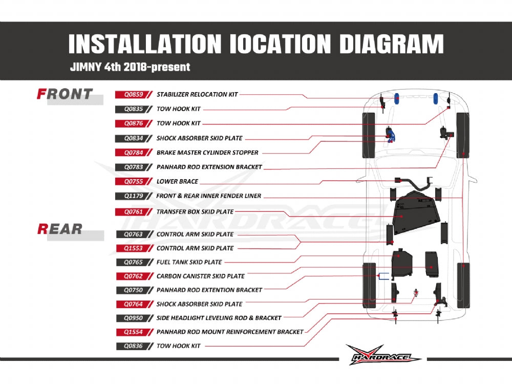 Scut brat suspensie brat suspensie Hardrace pentru Suzuki Jimny - Q1553