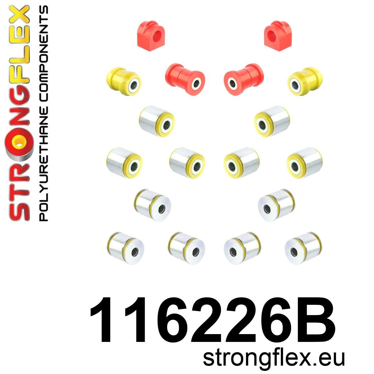 Kit bucse poliuretan Strongflex suspensie spate - Mercedes-Benz C-CLASS, Mercedes-Benz E-CLASS ... - 116226B