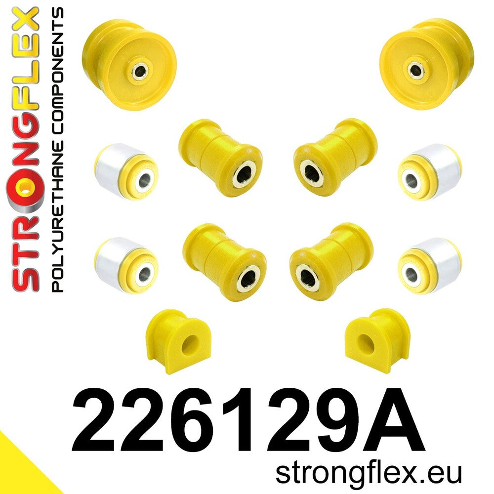 Kit bucse poliuretan Strongflex suspensie spate SPORT - Audi A3 / S3 / RS3, TT / TTS / TTRS / Seat Leon / Volkswagen Bora, Golf - 226129A